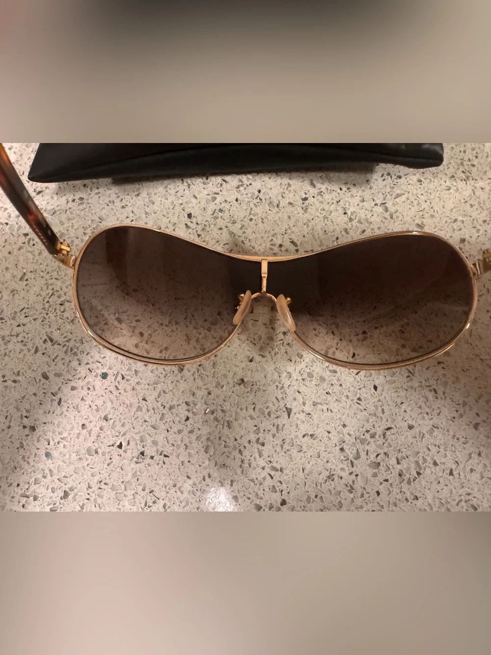 Ray-Ban Women’s Brown Gradient Shield Sunglasses-Vintage RB 3455L 002/13